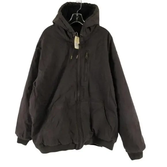 Redhead Buffalo Heavy Washed Canvas Hooded Full Zip Jacket Brown 3XL NWT - Picture 1 of 8